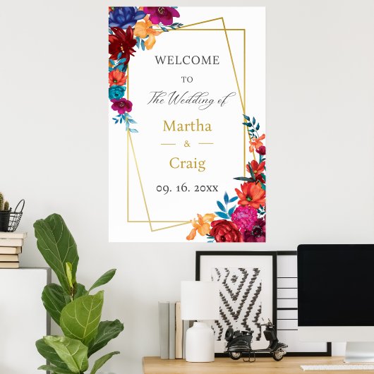 Affiche d'Affiche de bienvenue Mariage de Fiesta m (Bureau à domicile)