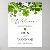 Affiche d'Affiche de bienvenue Mariage irlandaise (Devant)