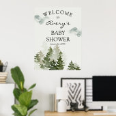 Affiche d'Affiche de bienvenue Woodland Winter (Bureau à domicile)