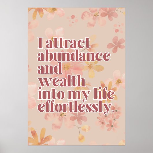 Affiche d'affirmation d'abondance (Devant)