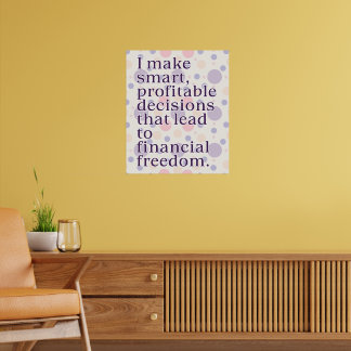 Affiche d'affirmation d'abondance 