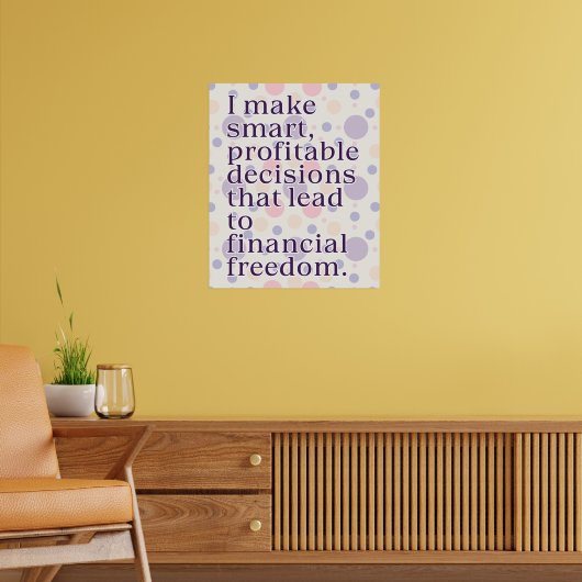 Affiche d'affirmation d'abondance (Salon 2)