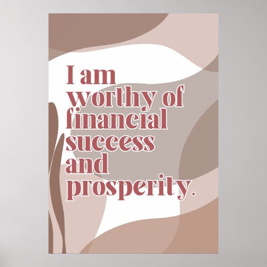 Affiche d'affirmation d'abondance  (Devant)