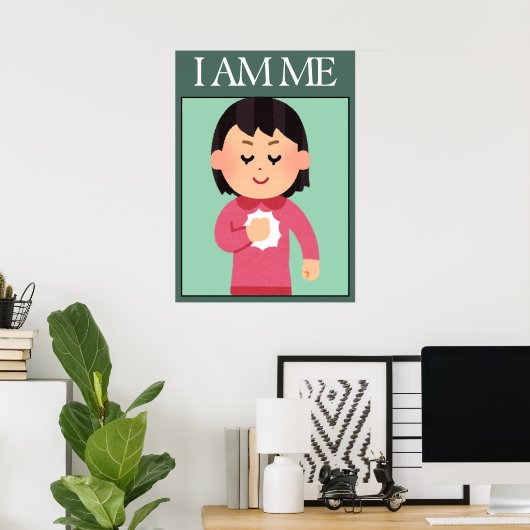 Affiche d'affirmation d'amour de soi (Bureau à domicile)