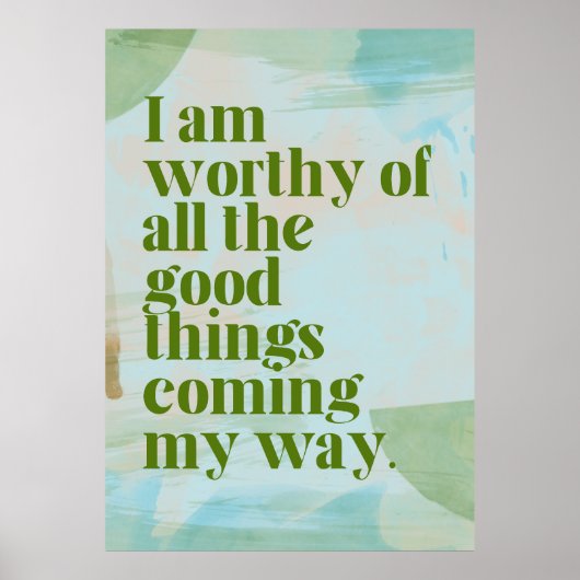 Affiche d'affirmation d'amour de soi (Devant)