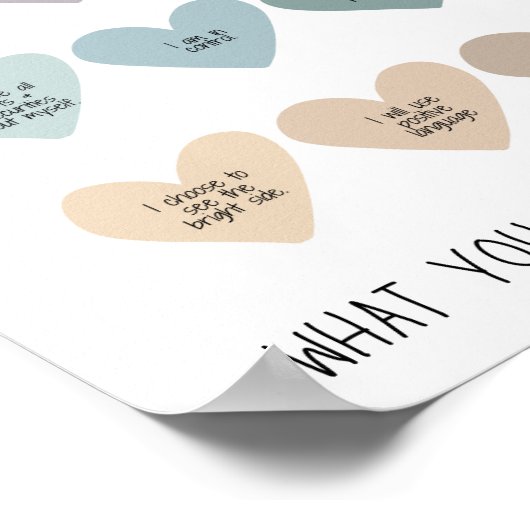 Affiche d'affirmation d'autosoins (Coin)