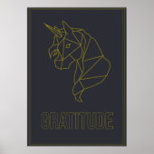 Affiche d'affirmation de gratitude d'un cheval lic (Devant)