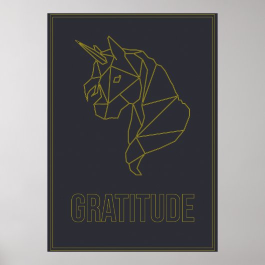 Affiche d'affirmation de gratitude d'un cheval lic (Devant)