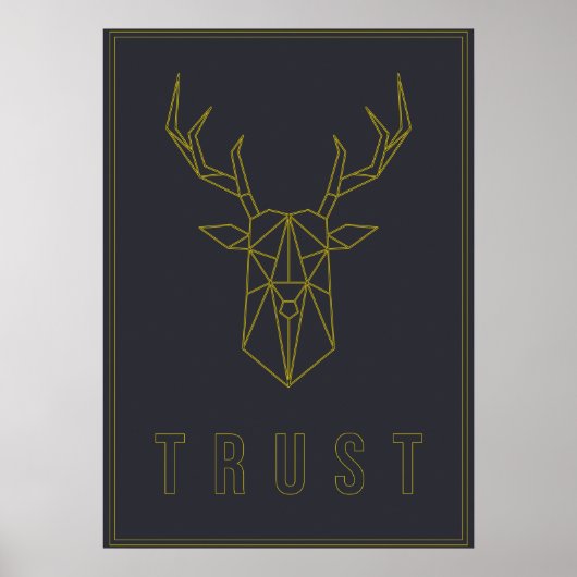 Affiche d'affirmation d'une fiducie de cerf d'orig (Devant)