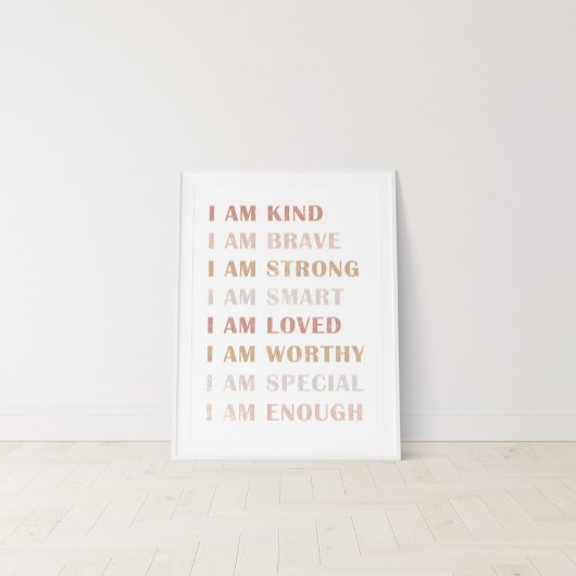 Affiche d'affirmation neutre « Je suis gentil » po