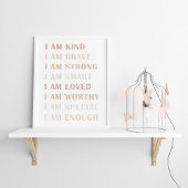 Affiche d'affirmation neutre « Je suis gentil » po