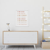 Affiche d'affirmation neutre « Je suis gentil » po