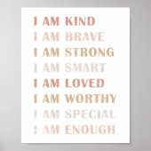 Affiche d'affirmation neutre « Je suis gentil » po (Devant)