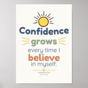 Affiche d'affirmation pour enfants Confiance