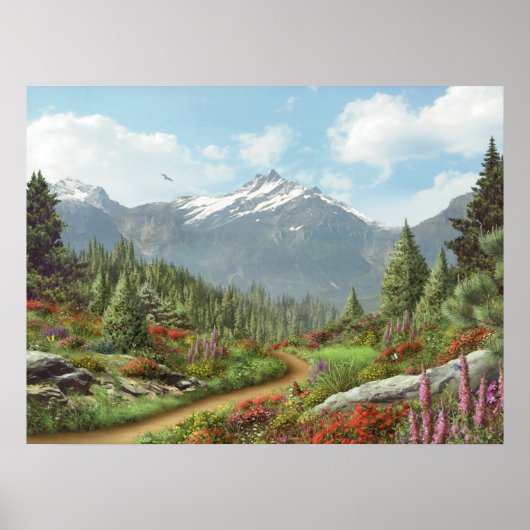 Affiche d'Alan Giana "À la montagne" (Devant)