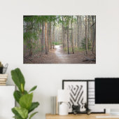 Affiche d'allée rangée d'arbres (Bureau à domicile)
