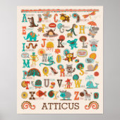 Affiche d'alphabet animal ABC personnalisée (Devant)