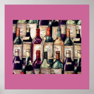 Affiche d'amateurs de vin