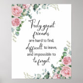 Affiche d'amitié, citation de Véritables amis, est (Devant)