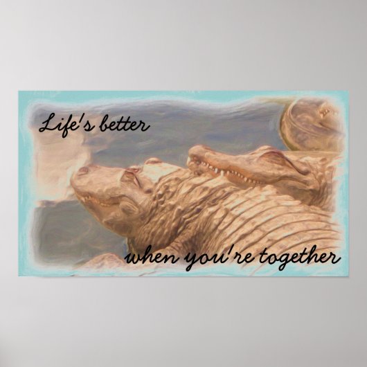 Affiche d'amour Alligator (Devant)