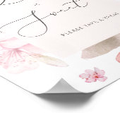 Affiche d'amour de fleur de cerisier douce prendre (Coin)