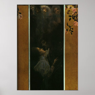 Affiche d'amour de Gustav Klimt