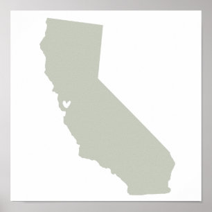 Affiche d'amour de Santa Clara, la Californie