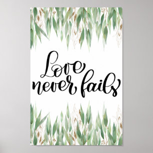 Affiche d'amour de verdure d'eucalyptus ne manque 