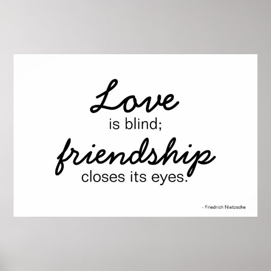 Affiche d'amour et d'amitié (Devant)