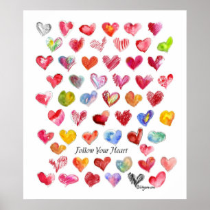 Affiche d'amour - suivez votre coeur