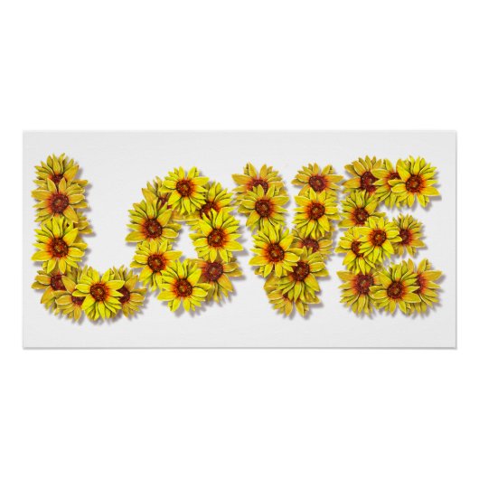 Affiche d'amour Tournesol (Devant)