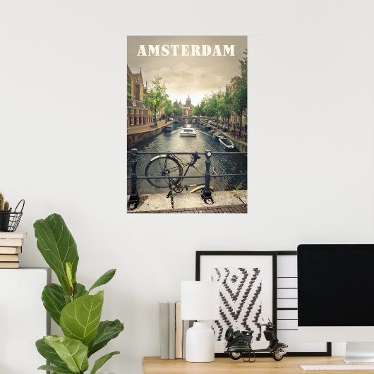 Affiche d'Amsterdam (Bureau à domicile)