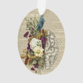 affiche d'anatomie du cerveau floral médical (dos)