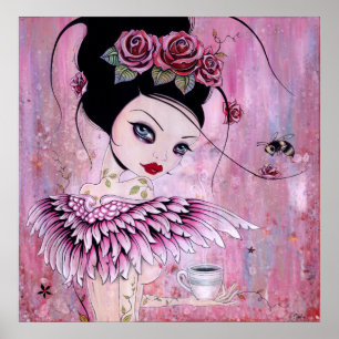 Affiche d'ange de café