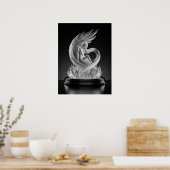 Affiche d'ange de cristal numérique AI (Cuisine)