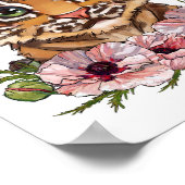 Affiche d'animal de Bébé Tigre Rose | Art de Tigre (Coin)