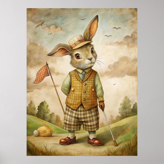 Affiche d'animal de golf (Devant)