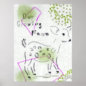 AFFICHE D'ANIMAL DE SAFARI DE NURSERY BOHO (Devant)