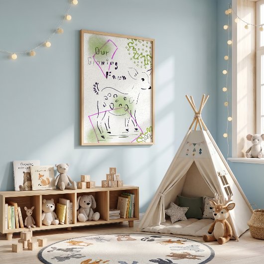 AFFICHE D'ANIMAL DE SAFARI DE NURSERY BOHO