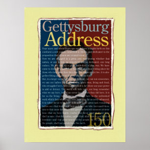 Affiche d'anniversaire d'adresse de Gettysburg