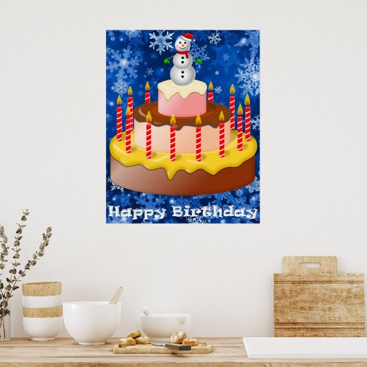 Affiche d'anniversaire de décembre (Cuisine)