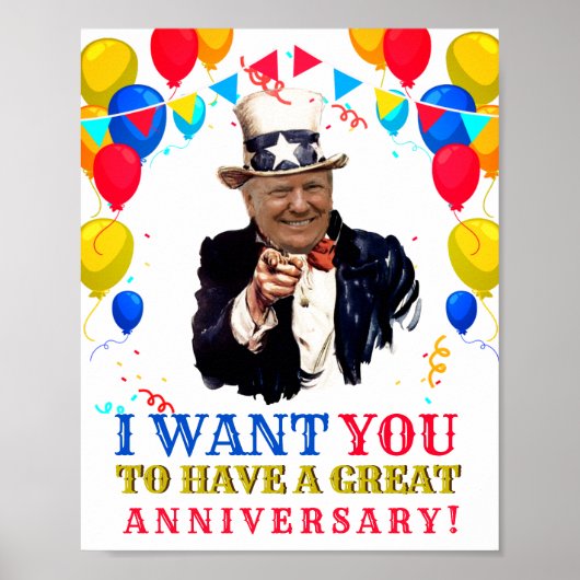 Affiche d'anniversaire de Donald Trump (Devant)
