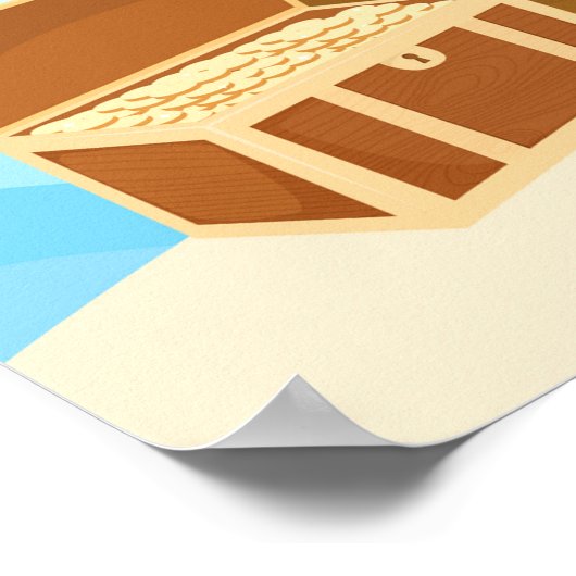 Affiche d'anniversaire de garçon pirate blond mign (Coin)