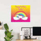 Affiche d'anniversaire de la licorne (Bureau à domicile)