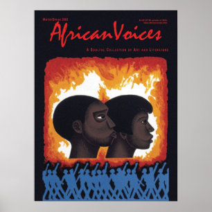 Affiche d'anniversaire de voix d'Africain 20ème