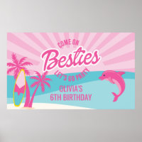 Affiche d'anniversaire des meilleures amies de la
