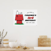 Affiche d'anniversaire Peanuts Snoopy niche pour c (Cuisine)