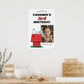Affiche d'anniversaire Peanuts Snoopy niche pour c (Cuisine)