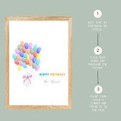 Affiche d'anniversaire pour un enseignant avec emp