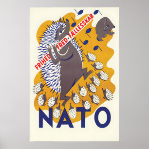 Affiche danoise anti-russe de l'OTAN Frihed  Liber
